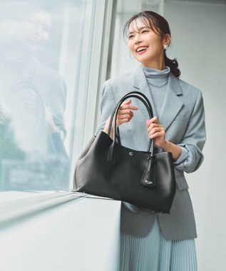 TOPKAPI 【Breath TOPKAPI】ELAN エラン シュリンクレザー 2way トートバッグ ブラック