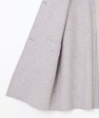 J.PRESS LADIES L 【リバーシブル】ウールナイロン リバー ミドル コート ベージュ系