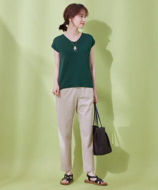 ANY L 【ウエストゴム/ストレッチ】大人の７daysデイリーパンツ ライトグレー