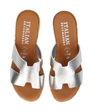 INTER-CHAUSSURES 【ITALIAN SHOEMAKERS】厚底ミュールサンダル シルバー