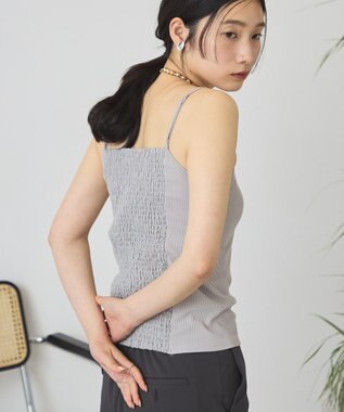 AMERICAN HOLIC 【2点セット】ナイロンAラインワンピース+キャミソール Grayish Khaki