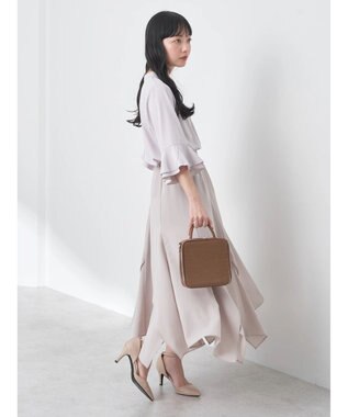 earth music&ecology ランダムイレヘムスカート Gray Beige