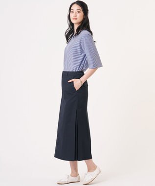 J.PRESS LADIES S 20チノストレッチ スカート ネイビー系