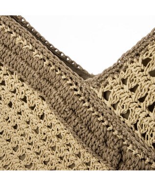 UNBILLION cachecache フリル編みワンハンドルクロッシェトート ベージュ