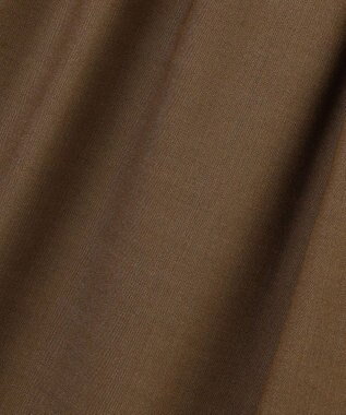 自由区 デニムライクツイルワイド パンツ ブラウン