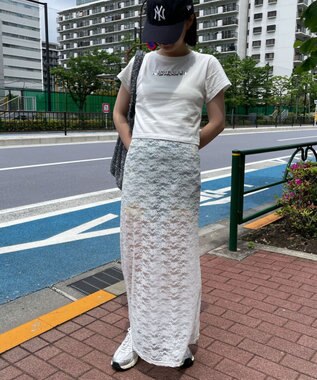 WEGO シルバー3DプリントT ホワイト