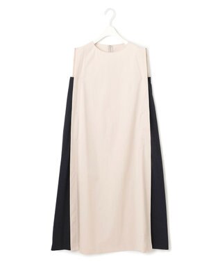 ICB 【接触冷感・UVカット・洗える】RENUソフトタイプライター バイカラーワンピース トープ×ブラック系