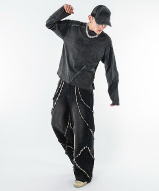 WEGO 【ユニセックス着用ITEM】コールドダイスウィッチングT（LS） ブラックその他