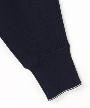 ANY SIS L 【アンサンブル対応】バイカラーリブ ニット ネイビー×オフ