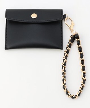 LA BAGAGERIE 【maison vert】 【チェーンチャーム・ミニポーチ付き】2WAYベルトワンショルダー ブラック