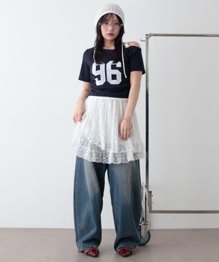 WEGO レースフリルスカート ホワイト