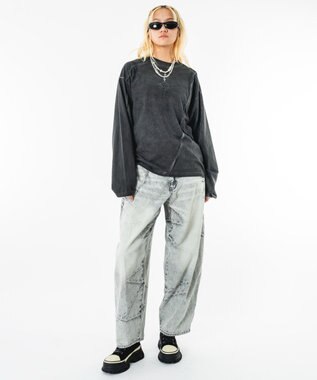 WEGO 【ユニセックス着用ITEM】コールドダイスウィッチングT（LS） ブラックその他