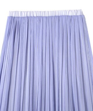 YECCA VECCA シャイニーサテンプリーツスカート Blue