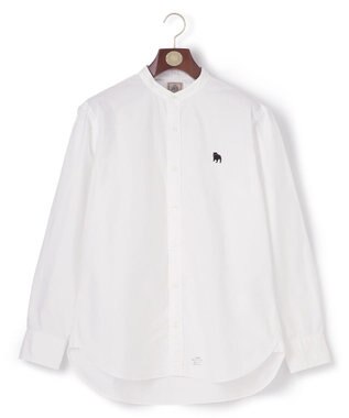 J.PRESS MEN 【オックス ガーメントダイ】バックブルバンドカラーシャツ ホワイト系