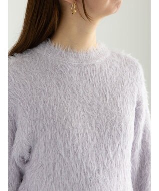 Te chichi シャギーヤーンロングスリーブニット ピンク