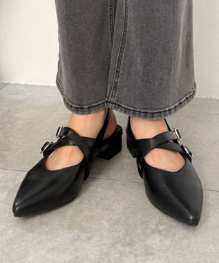 WEGO ダブルベルトポインテッドシューズ