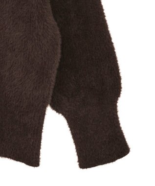 CRAFT STANDARD BOUTIQUE ファーライクニットチュニック Brown