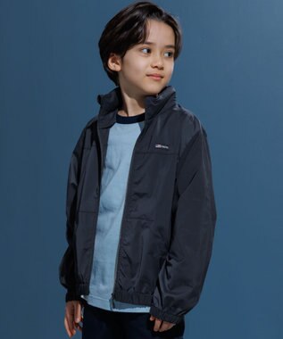  【撥水】【140-170㎝】バックロゴ ポケッタブル ブルゾン