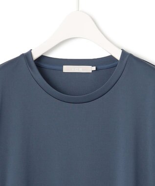 ICB 【洗える】シアージャージーコンビ カットソー ブルーグレー系