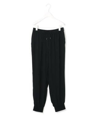 ICB 【WEB限定カラーあり・洗える】ライトダブルクロス ジョガーパンツ ブラック系