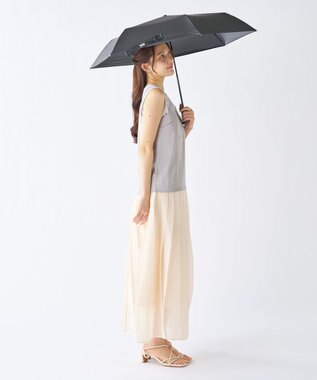 MOONBAT 【遮光100％/UV100%】エスタ (estaa) にゃんこミニ 折りたたみ傘 日傘 軽量 晴雨兼用 猫 ネコ ブラック