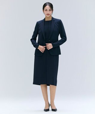 BEIGE， 【洗える・L-size】CINDY / テーラードジャケット Navy