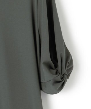 23区 【洗える】ライトスムース Aライン ワンピース カーキ系