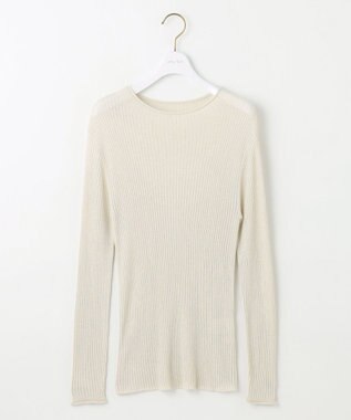 ANY SIS 【洗える】ラメシアーリブ ニット アイボリー
