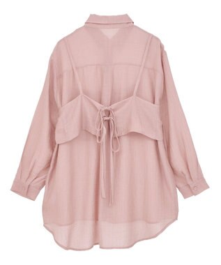 Green Parks ＳＥＴ２点シアーシャツ＋ビスチェ Pink