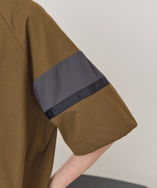 AMERICAN HOLIC 異素材ラインプルオーバー Brown