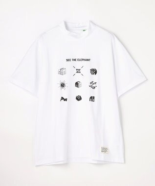 PW CIRCULUS 【MEN】9モチーフモックネック ゴルフ ホワイト系