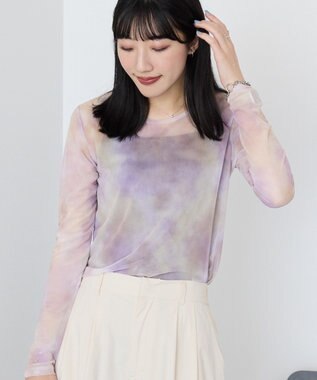 AMERICAN HOLIC ニュアンス柄プリントシアープルオーバー