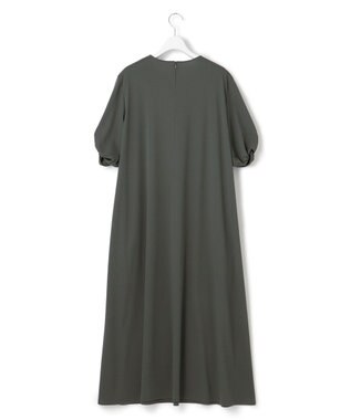 23区 L 【洗える】ライトスムース Aライン ワンピース カーキ系