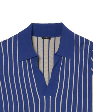 JOSEPH 【洗える】ジオメトリックジャガード　ニットトップス Cobalt / Affogato
