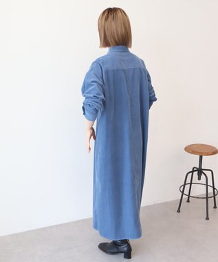 AMERICAN HOLIC コーデュロイシャツワンピース Blue