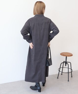 AMERICAN HOLIC コーデュロイシャツワンピース Charcoal Gray