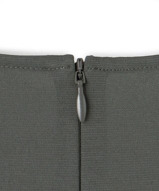 23区 L 【洗える】ライトスムース Aライン ワンピース カーキ系