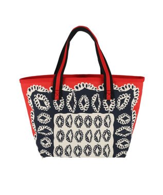 tsumori chisato CARRY ダイヤモンドフラワー ハンドバッグ 手提げ リバーシブル 花柄 ブラック