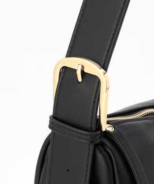 LA BAGAGERIE 【maison vert】 【チェーンチャーム・ミニポーチ付き】2WAYベルトワンショルダー ブラック