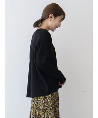 AMERICAN HOLIC バイパチ袖リブラグランニットプルオーバー Black