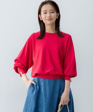 組曲 S フラワーメタルドルマン ニット オールドローズ系