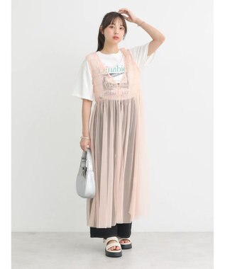 earth music&ecology ツアープリントＴシャツ Off White