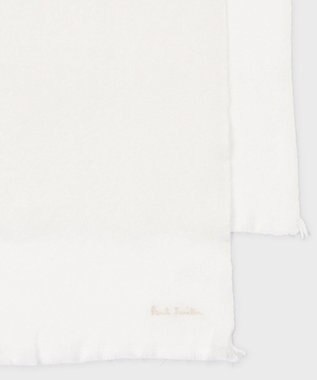 Paul Smith ダブルフェイス カシミヤ ドビー スカーフ オフホワイト