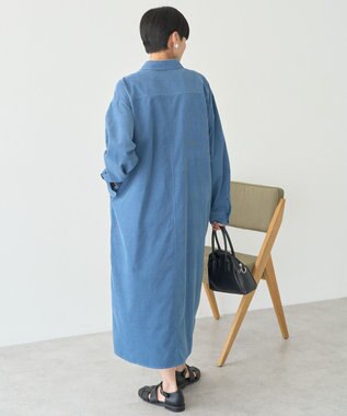 AMERICAN HOLIC コーデュロイシャツワンピース Blue
