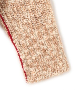 BEIGE， BUFFON / ツイードニット Camel x White x Red
