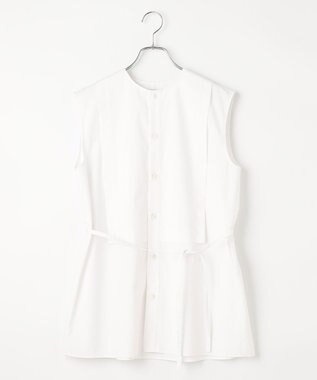 #Newans 【ANSWER for モダンベーシック】ビブヨークデザインブラウス ホワイト系