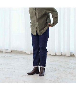 ing <ing>【WEB限定】【レイン対応】サイドファスナーショートブーツ ダークブラウン