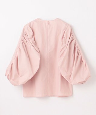 NAVE 【Nave・洗える】タイプライタークロス ギャザーブラウス ピンク系