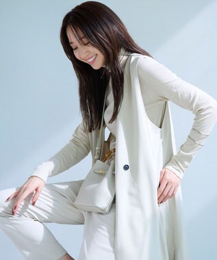 23区 バンブーハンドルミニショルダーバッグ ベージュ系