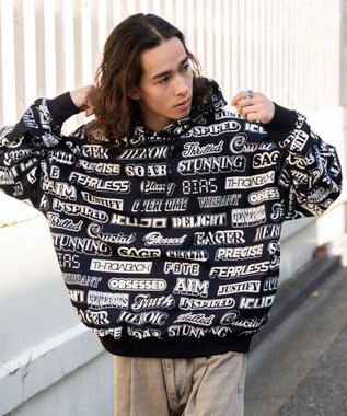 WEGO 総柄BIGプルパーカー